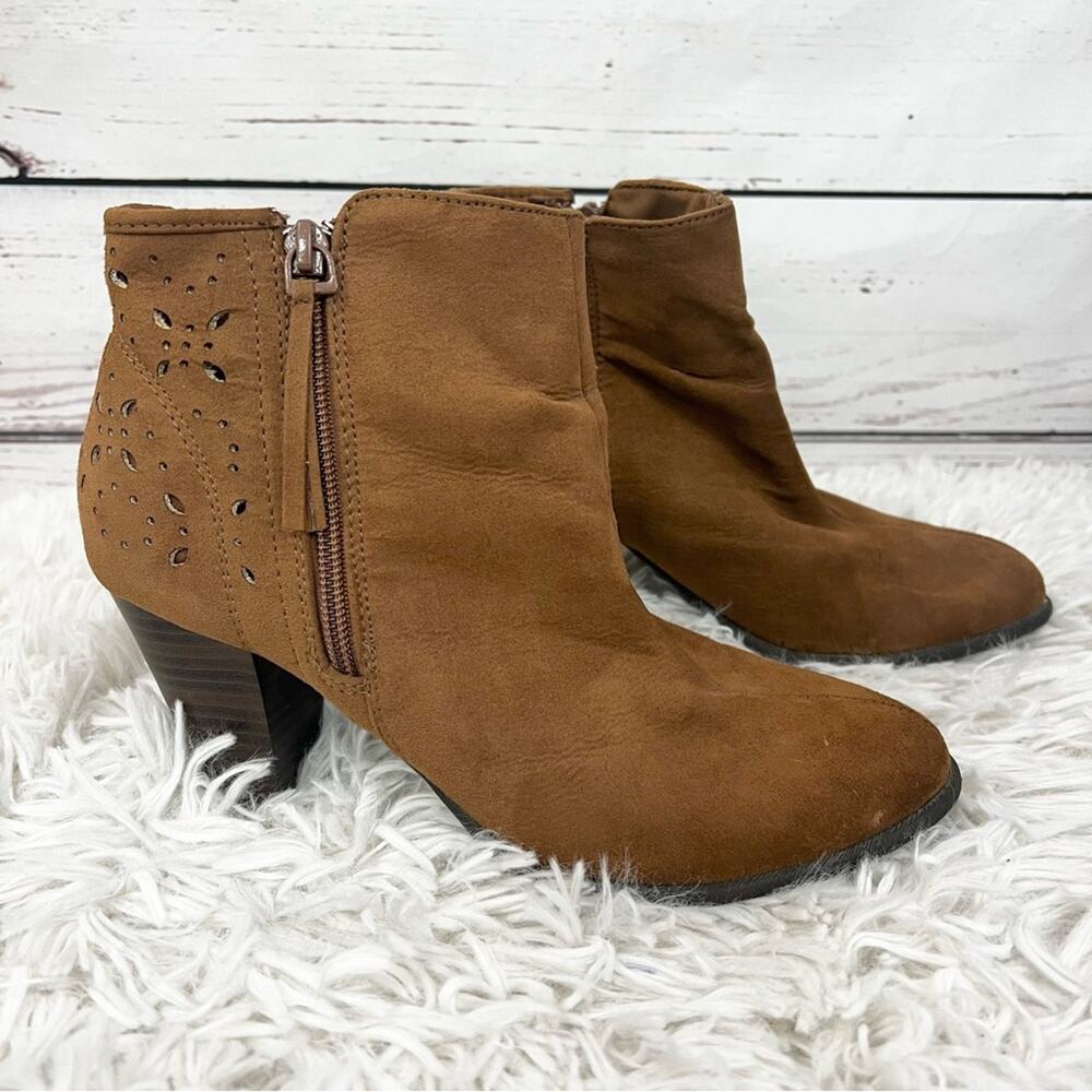 American Eagle Brown Suede Ankle Boots Booties Size 8